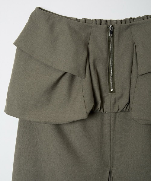 TELOPLAN（テーロプラン）の「【TELOPLAN】Eloise Skirt / エロイーズスカート（スカート・レディース・ブラック/オリーブ・ONE SIZE）」の9枚目の写真