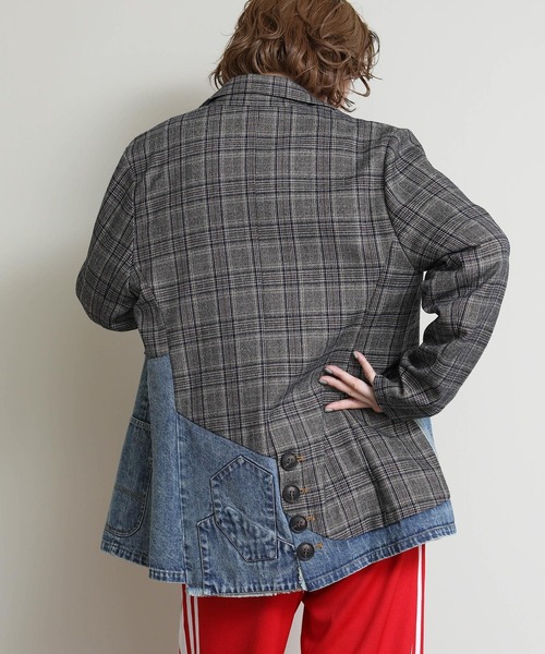 Gready Brilliant（グレディブリリアン）の「デニムＭＩＸテーラードジャケット（テーラードジャケット・レディース・モカ・FREE）」の12枚目の写真