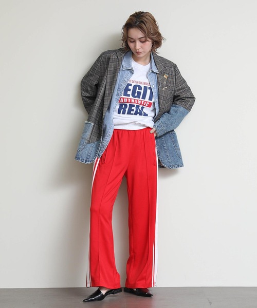 Gready Brilliant（グレディブリリアン）の「デニムＭＩＸテーラードジャケット（テーラードジャケット・レディース・モカ・FREE）」の2枚目の写真