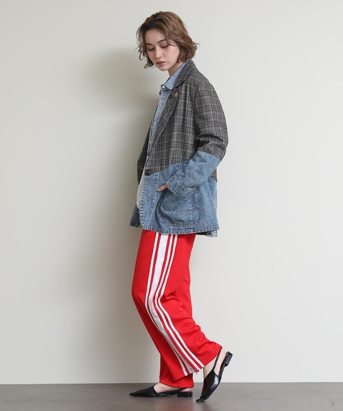 Gready Brilliant（グレディブリリアン）の「デニムＭＩＸテーラードジャケット（テーラードジャケット・レディース・モカ・FREE）」の3枚目の写真