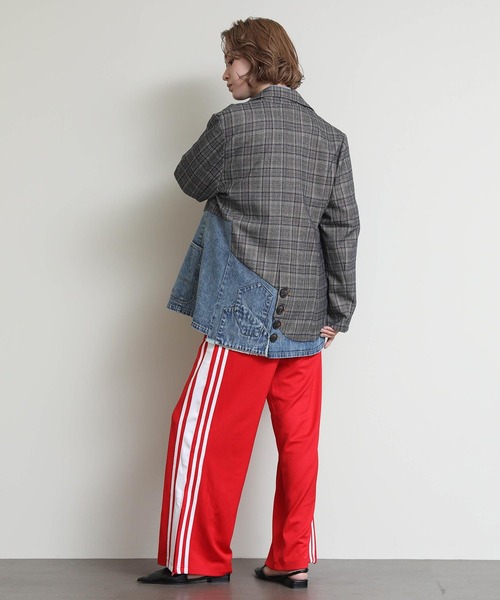 Gready Brilliant（グレディブリリアン）の「デニムＭＩＸテーラードジャケット（テーラードジャケット・レディース・モカ・FREE）」の4枚目の写真