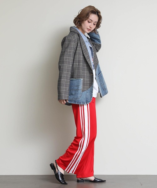 Gready Brilliant（グレディブリリアン）の「デニムＭＩＸテーラードジャケット（テーラードジャケット・レディース・モカ・FREE）」の5枚目の写真