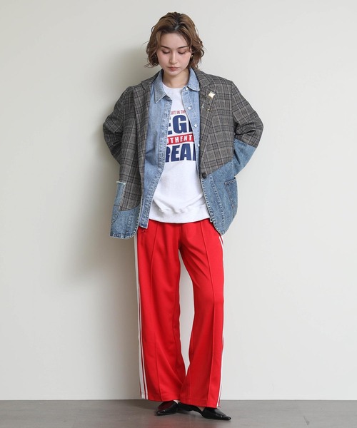 Gready Brilliant（グレディブリリアン）の「デニムＭＩＸテーラードジャケット（テーラードジャケット・レディース・モカ・FREE）」の8枚目の写真