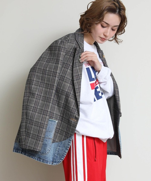 Gready Brilliant（グレディブリリアン）の「デニムＭＩＸテーラードジャケット（テーラードジャケット・レディース・モカ・FREE）」の16枚目の写真