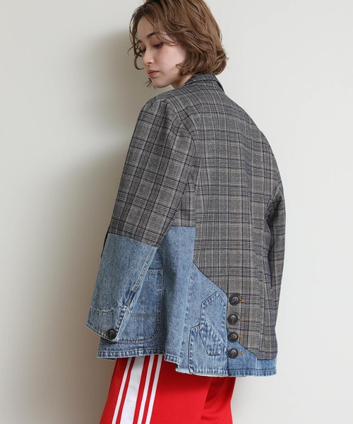 Gready Brilliant（グレディブリリアン）の「デニムＭＩＸテーラードジャケット（テーラードジャケット・レディース・モカ・FREE）」の18枚目の写真