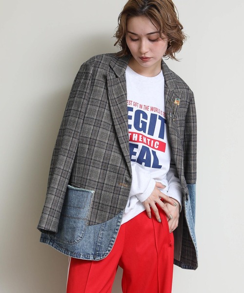 Gready Brilliant（グレディブリリアン）の「デニムＭＩＸテーラードジャケット（テーラードジャケット・レディース・モカ・FREE）」の19枚目の写真