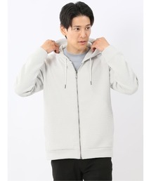 【ストレッチ】タカキュー ふくれジャガード 長袖 ジップパーカー