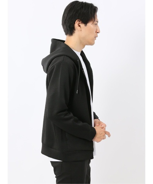 TAKA-Q(タカキュー)の「【ストレッチ】タカキュー ふくれジャガード 長袖 ジップパーカー(パーカー・メンズ・ブラック/ライトグレー/ブラウン/ネイビー・MEDIUM/LARGE/X-LARGE)」の16枚目の写真