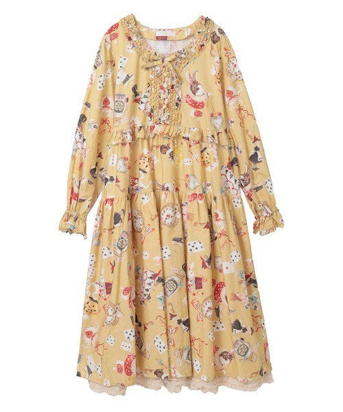ピンクハウス(新品タグ付き)ハロウィーンワンダーランドプリントミディワンピース セール】ハロウィーンワンダーランドプリントミディワンピース