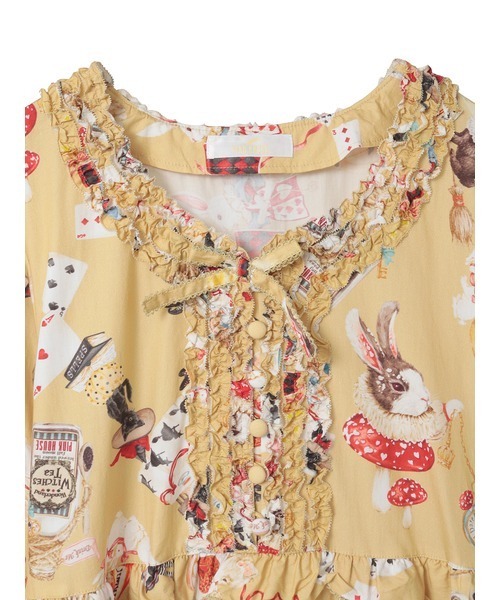 セール】ハロウィーンワンダーランドプリントミディワンピース