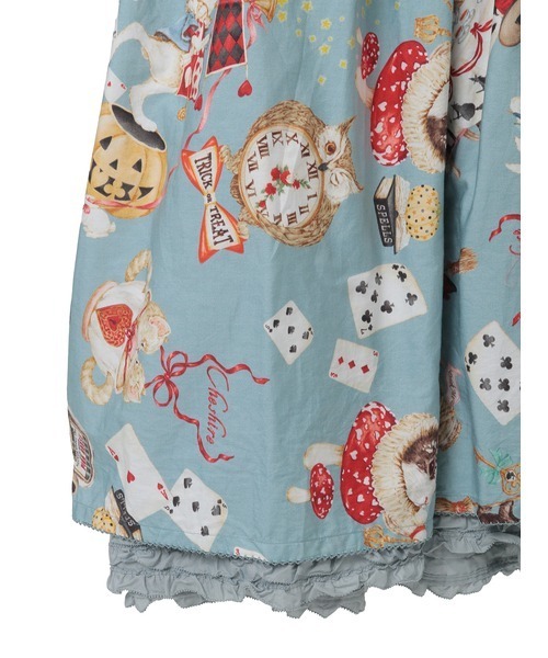 ピンクハウス(新品タグ付き)ハロウィーンワンダーランドプリントミディワンピース セール】ハロウィーンワンダーランドプリントミディワンピース