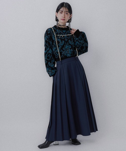 セール】マルチパールチェーンハーネスプリーツスカート（スカート