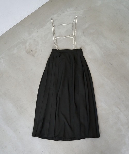 セール】マルチパールチェーンハーネスプリーツスカート（スカート