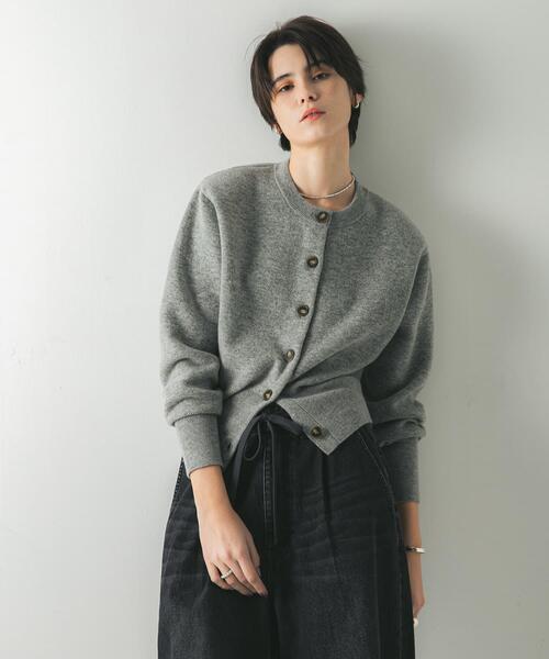 URBAN RESEARCH（アーバンリサーチ）の「ウールカシミヤショルダーパッドカーディガン（カーディガン/ボレロ・レディース・ブラック/グレー/オフホワイト・FREE）」の9枚目の写真