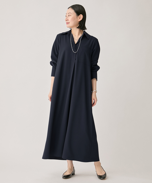 VERMEIL par iena(ヴェルメイユパーイエナ)の「《追加》スキッパーシャツワンピース(ワンピース・レディース・チャコールグレー/ネイビー・FREE)」の20枚目の写真