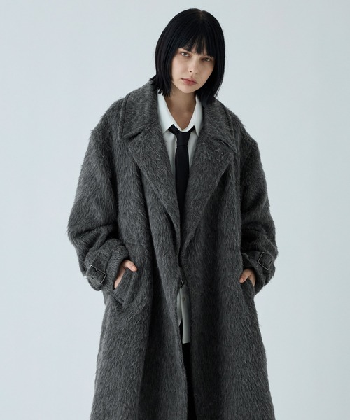 VELNUS(ベルナス)の「【VELNUS】Long shaggy loose tyrocken coat/ロングシャギールーズタイロッケンコート(チェスターコート・メンズ・ブラック/チャコールグレー・L/M/S)」の15枚目の写真