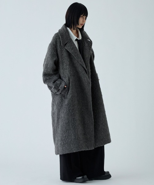 VELNUS(ベルナス)の「【VELNUS】Long shaggy loose tyrocken coat/ロングシャギールーズタイロッケンコート(チェスターコート・メンズ・ブラック/チャコールグレー・L/M/S)」の19枚目の写真