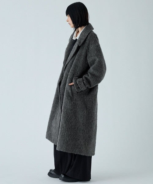 VELNUS(ベルナス)の「【VELNUS】Long shaggy loose tyrocken coat/ロングシャギールーズタイロッケンコート(チェスターコート・メンズ・ブラック/チャコールグレー・L/M/S)」の18枚目の写真