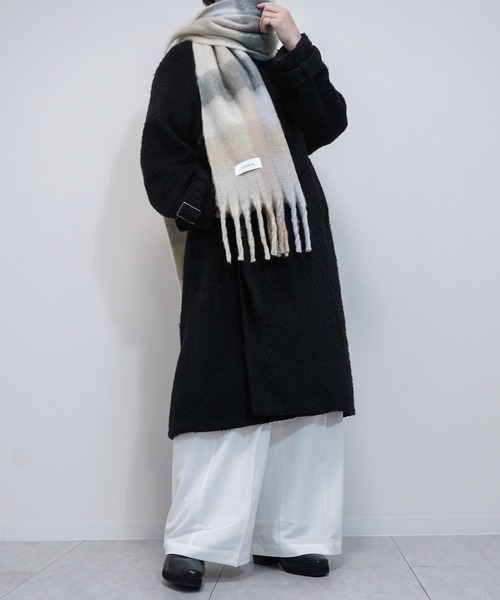 VELNUS(ベルナス)の「【VELNUS】Long shaggy loose tyrocken coat/ロングシャギールーズタイロッケンコート(チェスターコート・メンズ・ブラック/チャコールグレー・L/M/S)」の5枚目の写真