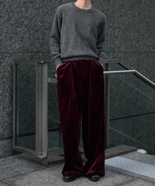 Perushu（ペルーシュ）の「ベロアスタッズワイドパンツ（その他パンツ・メンズ・ブラック/ブラウン/ボルドー・LARGE/SMALL/MEDIUM）」の20枚目の写真