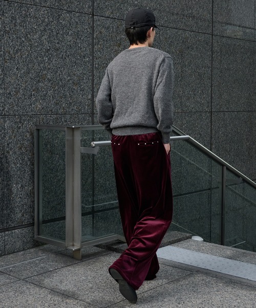 Perushu（ペルーシュ）の「ベロアスタッズワイドパンツ（その他パンツ・メンズ・ブラック/ブラウン/ボルドー・LARGE/SMALL/MEDIUM）」の22枚目の写真