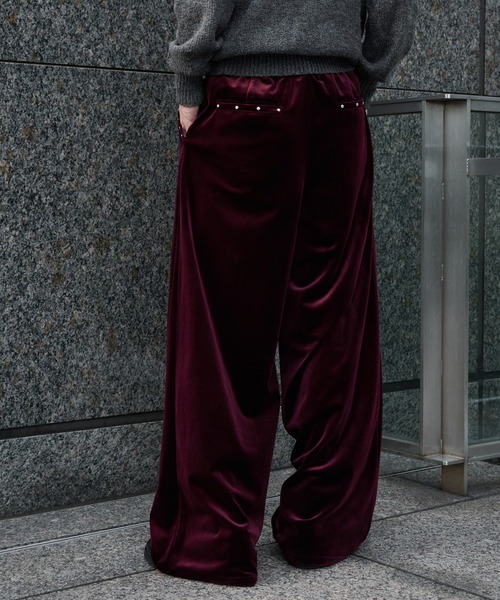 Perushu（ペルーシュ）の「ベロアスタッズワイドパンツ（その他パンツ・メンズ・ブラック/ブラウン/ボルドー・LARGE/SMALL/MEDIUM）」の13枚目の写真