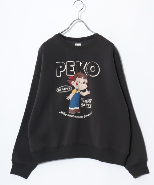 セール】2025AW Peko/ペコ オーバーサイズ 裏起毛 イラストプリント