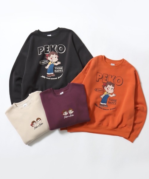 セール】2025AW Peko/ペコ オーバーサイズ 裏起毛 イラストプリント