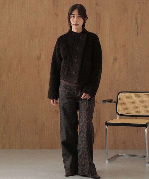 セール】wool boa wrap short coat（その他アウター）｜SUWDEE