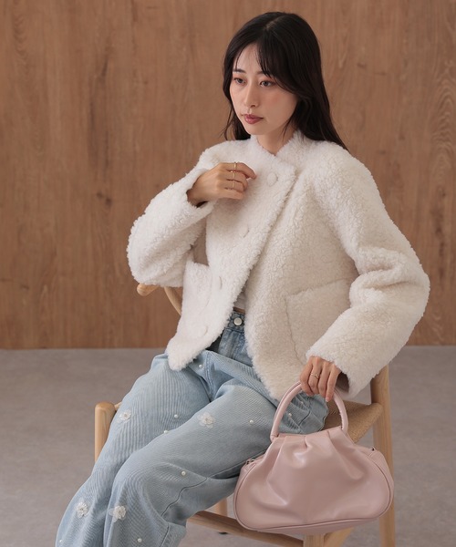 こめ様♡専用【ハーリップトゥ】Viana Wool Short Coat♡ Her lip to（ハーリップトゥー）の「Viana Wool Short Coat（ノー