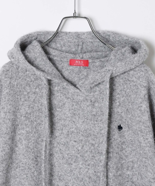 Heather（ヘザー）の「【POLO BCS(ポロ・ビーシーエス)】ニットフーディ　595484（ニット/セーター・レディース・グレー/アイボリー/ネイビー・FREE）」の7枚目の写真