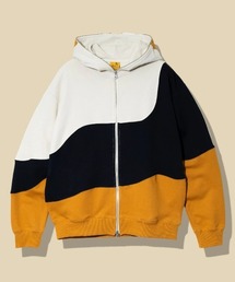go slow caravan | 空紡糸裏毛 CRAZY切替 FULL ZIP パーカー(パーカー)