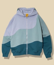 go slow caravan | 空紡糸裏毛 CRAZY切替 FULL ZIP パーカー(パーカー)