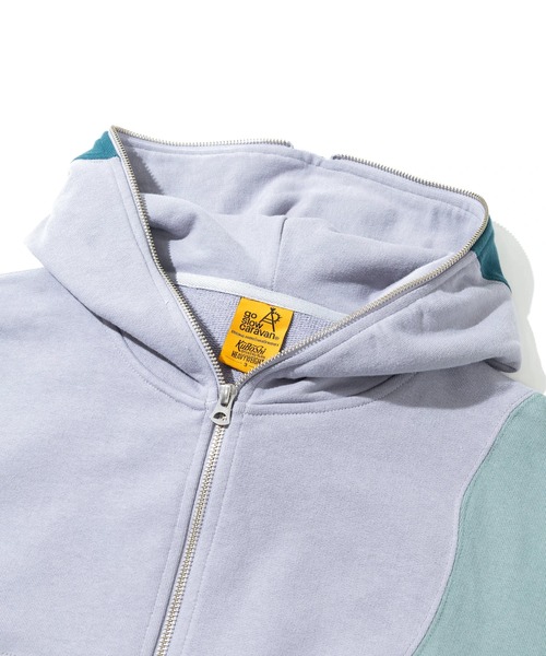 go slow caravan(ゴースローキャラバン)の「空紡糸裏毛 CRAZY切替 FULL ZIP パーカー(パーカー・メンズ・その他1/その他2・LARGE/X-LARGE/MEDIUM)」の3枚目の写真