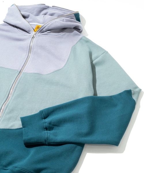 go slow caravan(ゴースローキャラバン)の「空紡糸裏毛 CRAZY切替 FULL ZIP パーカー(パーカー・メンズ・その他1/その他2・LARGE/X-LARGE/MEDIUM)」の6枚目の写真