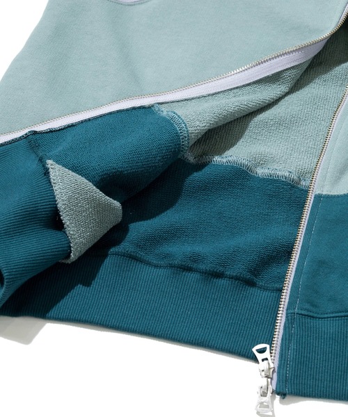 go slow caravan(ゴースローキャラバン)の「空紡糸裏毛 CRAZY切替 FULL ZIP パーカー(パーカー・メンズ・その他1/その他2・LARGE/X-LARGE/MEDIUM)」の9枚目の写真