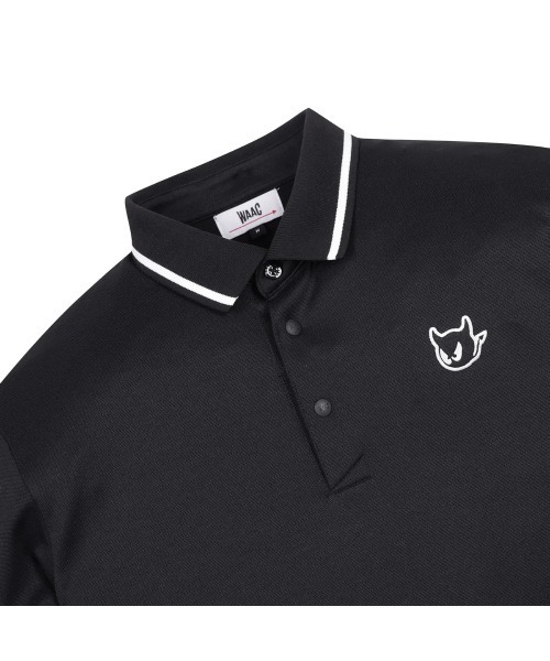 WAAC（ワック）の「MENS リブカラーポロシャツ（ポロシャツ・メンズ・バーガンディー/ブラック・MEDIUM/LARGE/SMALL/X-LARGE）」の6枚目の写真