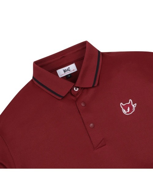 WAAC（ワック）の「MENS リブカラーポロシャツ（ポロシャツ・メンズ・バーガンディー/ブラック・MEDIUM/LARGE/SMALL/X-LARGE）」の13枚目の写真