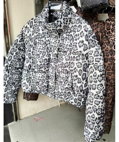 レオパード柄 中綿ダウンジャケット（ダウンジャケット/コート