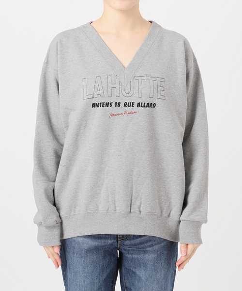 Spick & Span(スピックアンドスパン)の「《追加》La Hutte / ラ ユット 別注Vネックスウェット*(スウェット・レディース・アイボリー/ボルドー/グレー・FREE)」の20枚目の写真