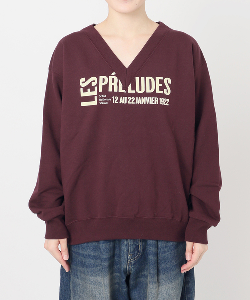 Spick & Span(スピックアンドスパン)の「《追加》La Hutte / ラ ユット 別注Vネックスウェット*(スウェット・レディース・アイボリー/ボルドー/グレー・FREE)」の16枚目の写真