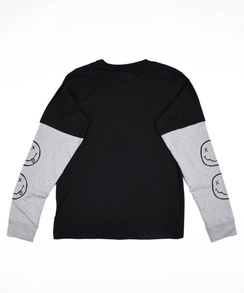 ROCK-OFF(ロックオフ)の「【ROCK-OFF】【AW】NIRVANA LAYERED YEL HAPPY FACE BLACK LONG SLEEVE TEE(Tシャツ/カットソー・メンズ・ブラック×グレー・MEDIUM/LARGE/X-LARGE)」の6枚目の写真