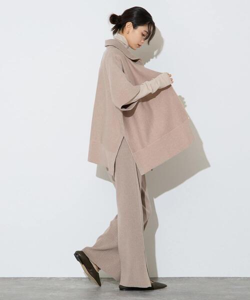 Liesse(リエス)の「【大草直子さんコラボ】リブニットパンツ(その他パンツ・レディース・グレー/ブラック・2/3)」の4枚目の写真