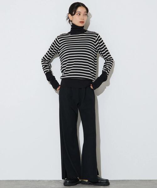 Liesse(リエス)の「【大草直子さんコラボ】リブニットパンツ(その他パンツ・レディース・グレー/ブラック・2/3)」の21枚目の写真