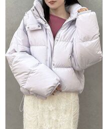 新品タグ付BYLOVEIT フード付きダウンコート ラベンダー 新品スポーティフフード付ダウンジャケット（三浦りさ子さん購入