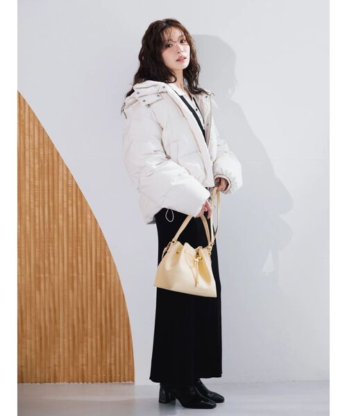 MERCURYDUO（マーキュリーデュオ）の「2WAYフード付アライドショートダウン（ダウンジャケット/コート・レディース・ラベンダー/アイボリー/ライトブルー/ブラック・SMALL/MEDIUM）」の5枚目の写真