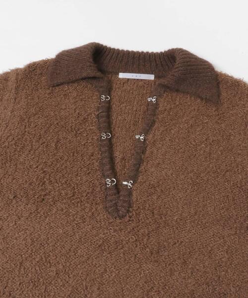 KBF（ケイビーエフ）の「フロントホックベアーニット（ニット/セーター・レディース・オフホワイト/ネイビー/ブラウン・ONE）」の20枚目の写真