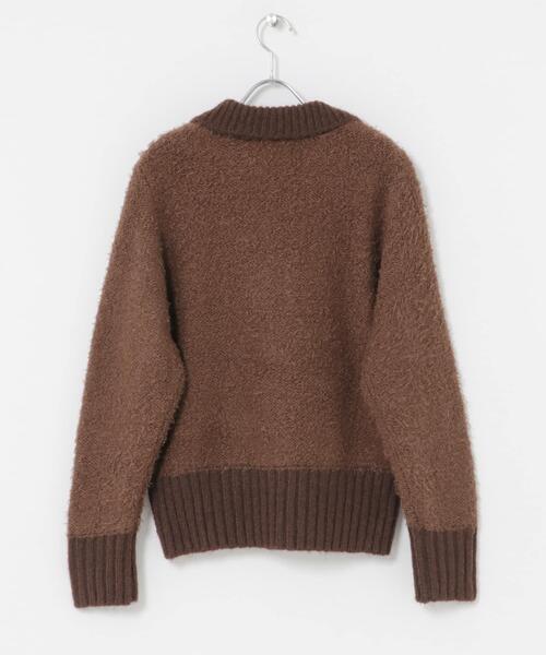 KBF（ケイビーエフ）の「フロントホックベアーニット（ニット/セーター・レディース・オフホワイト/ネイビー/ブラウン・ONE）」の21枚目の写真