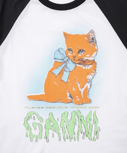 GANNI(ガニー)の「Basic Cotton Jersey Kitty Baby Fitted T-shirt(Tシャツ/カットソー・レディース・ホワイト系その他・XS/S/M/L)」の3枚目の写真