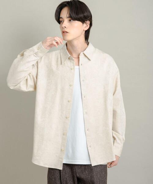 セール】ボタニカルジャガードロングスリーブシャツ（シャツ/ブラウス